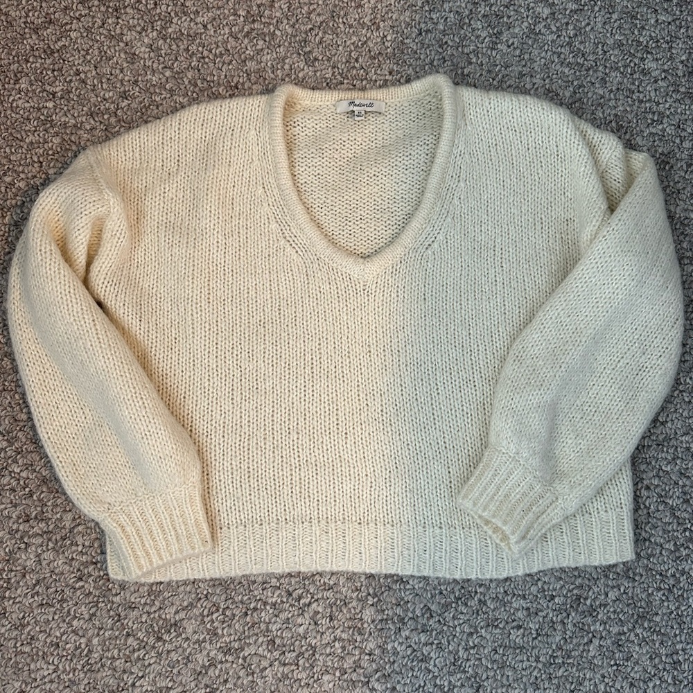 Madewell Cream Crop Sweater
